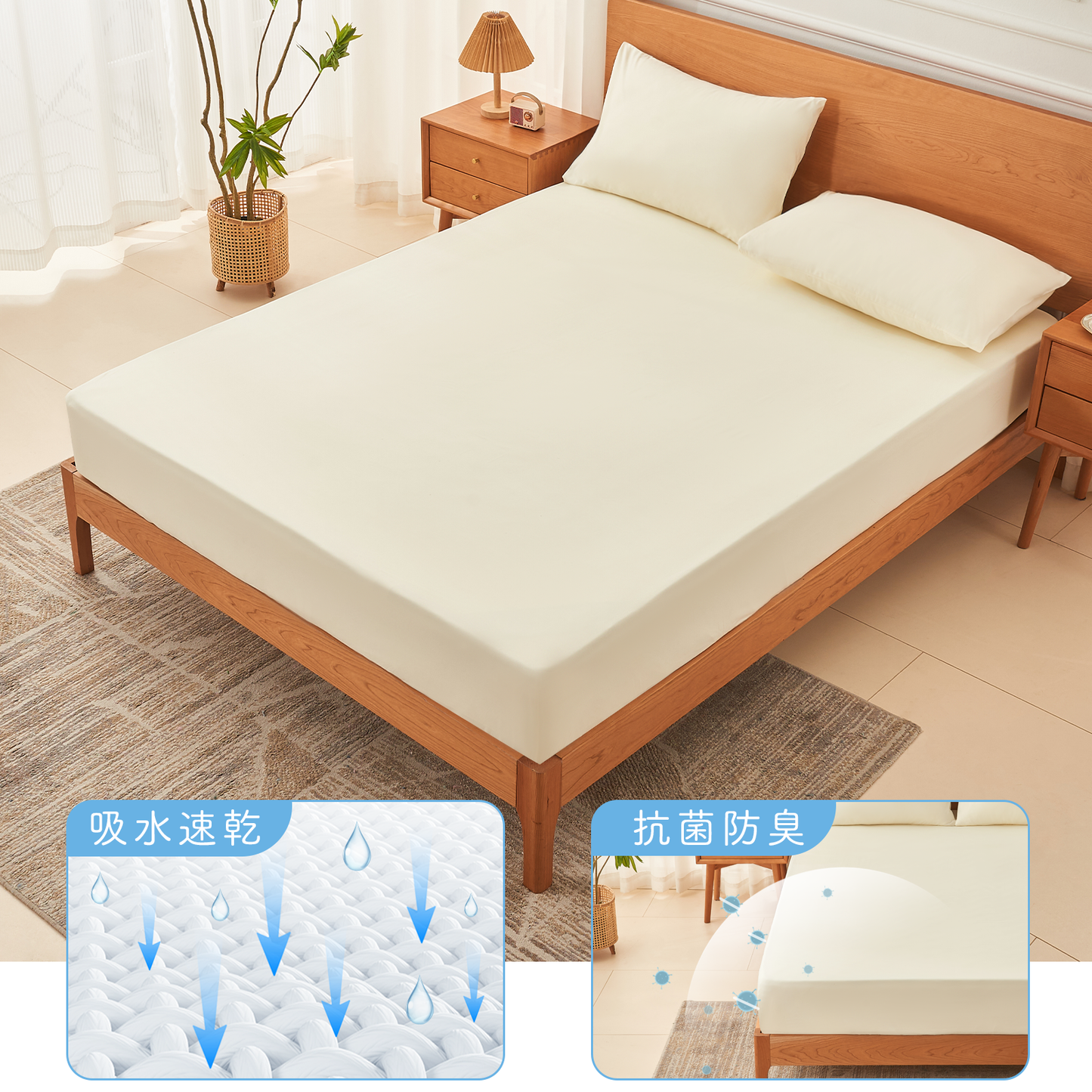 DoGenkikun ベッドシーツ マットレスカバー